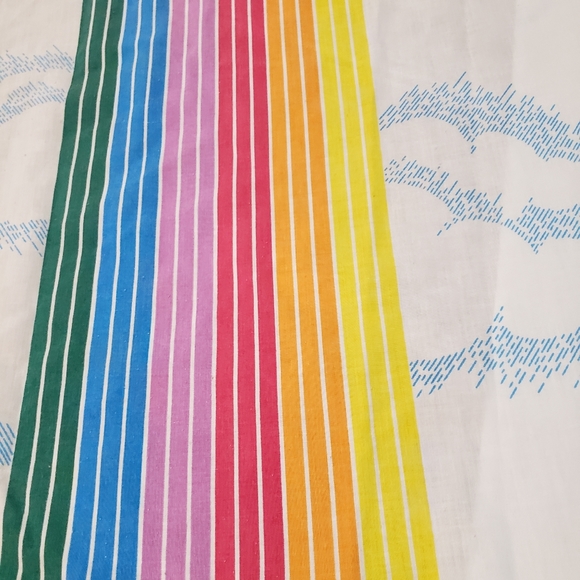 Pacific Mills Other - Vintage Pacific Rainbow Clouds Fitted Twin Sheet USA Cotton Blend